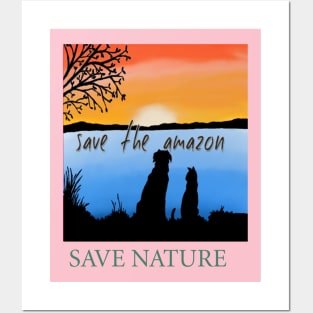 Save the amazon Posters and Art